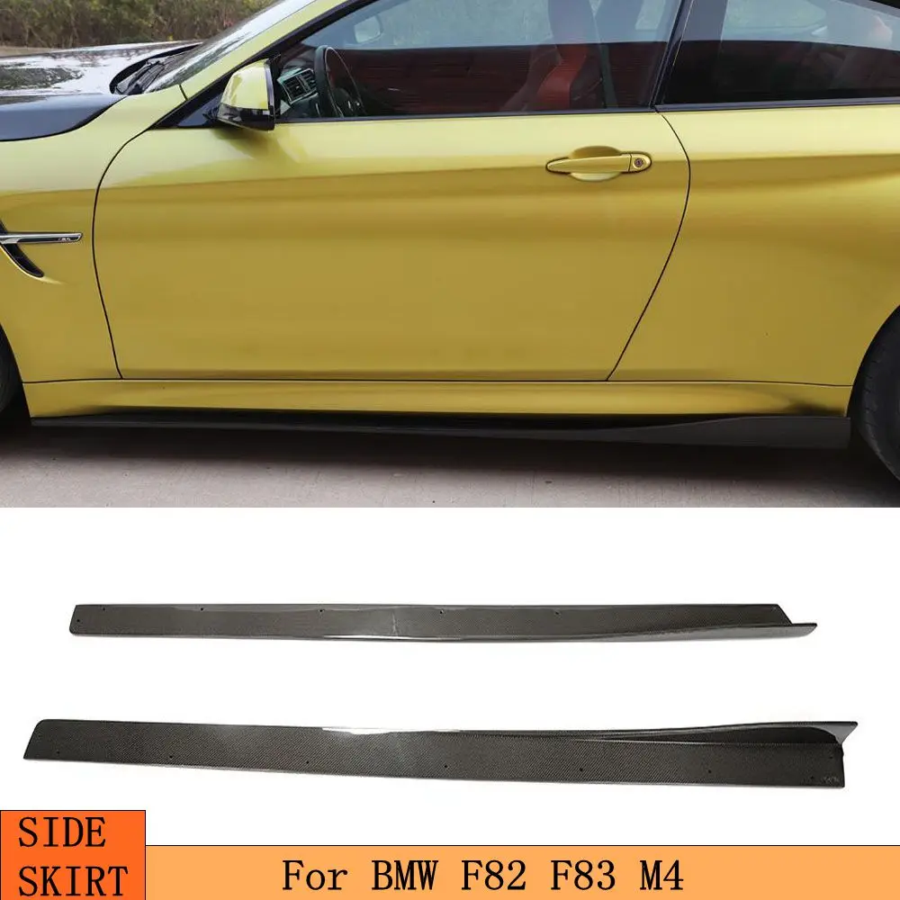 

Боковые юбки из углеродного волокна, накладки на дверной бампер для BMW 3 серии F80 M3 4 серии F82 F83 M4 2012-2017, автомобильный Стайлинг