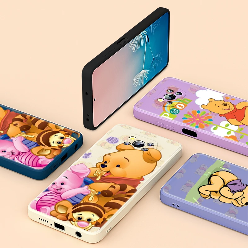 

Disney Winnie the Pooh For Xiaomi Poco 6 X CC9 E A3 Lite A2 Mix 3 4 X3 NFC X2 M2 C3 M3 Pro F3 GT Liquid Silicone Phone Case