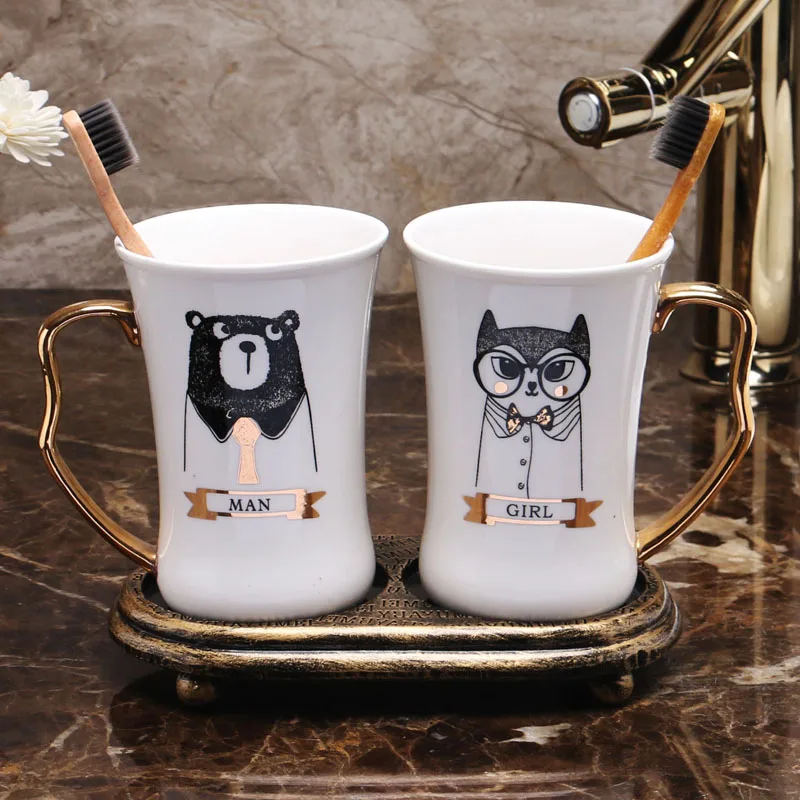 Натуральный Мрамор 12 созвездий чашка держатель для зубной щетки керамики чашку