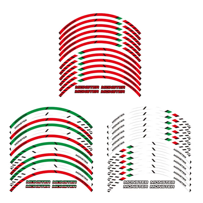 Высококачественная 12 X наклейка с толстыми краями на внешний обод полосатые
