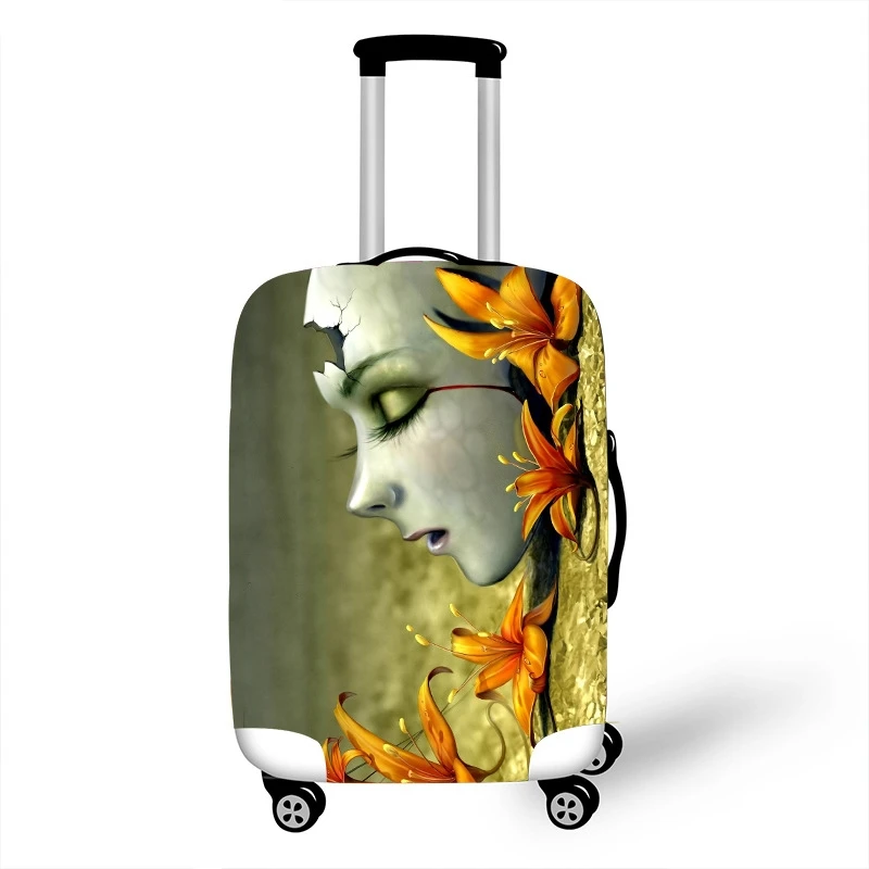 Эластичный Чехол для багажа на колесиках с 3D абстракцией аксессуары путешествий