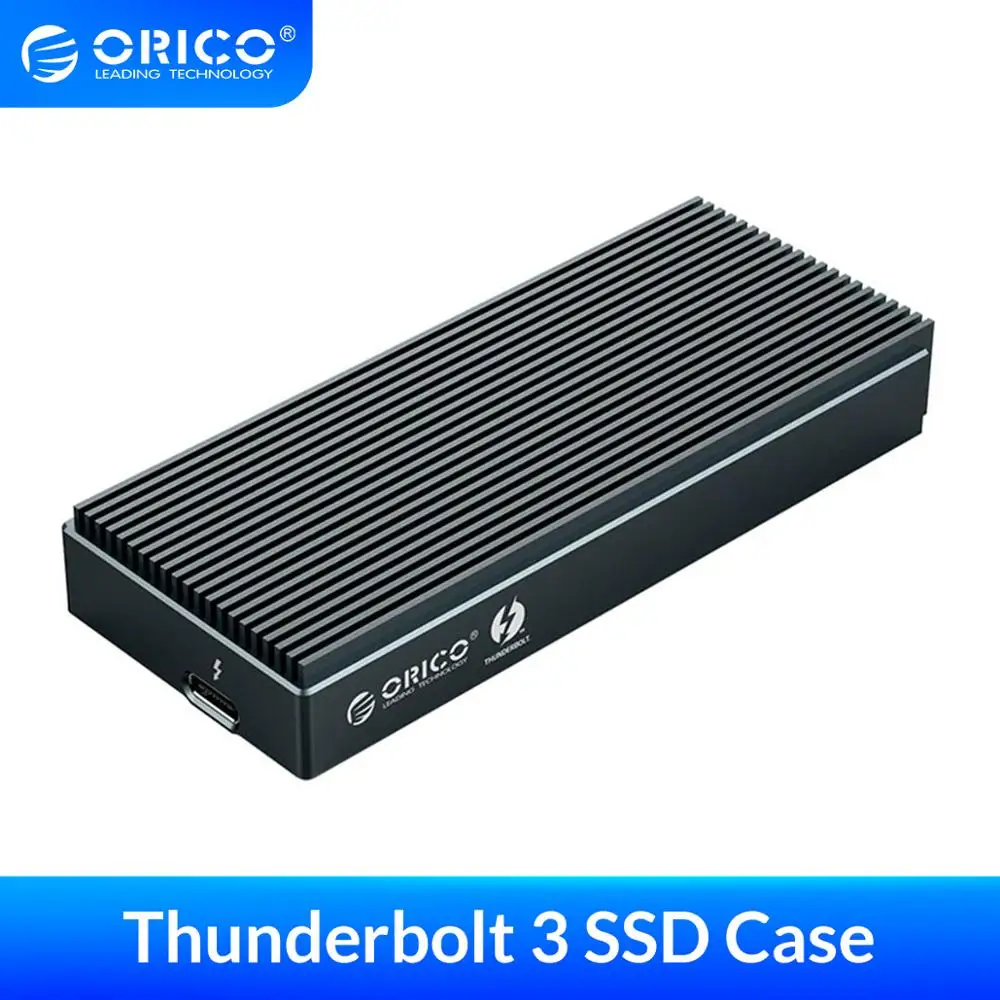 Корпус ORICO Thunderbolt 3 NVME M.2 SSD поддержка 2 ТБ 40 Гбит/с алюминиевый чехол USB C с к кабель