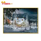 вышивка крестом наборы рукоделие, наборы для рукоделия, 11CT водорастворимые картины из холста, 14CT полный Счастливого Рождества город NCMC110