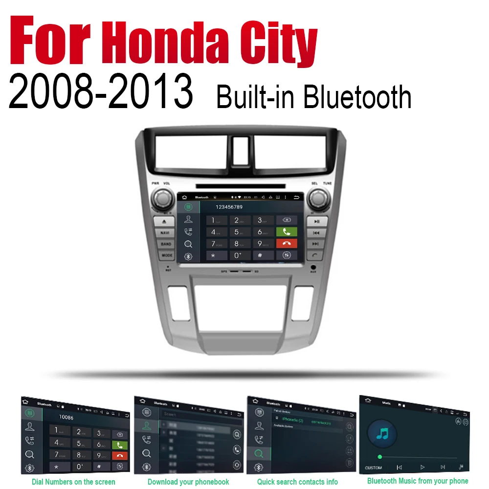 Автомобильный DVD плеер GPS навигация для Honda City 2008 ~ 2013 автомобильный Android