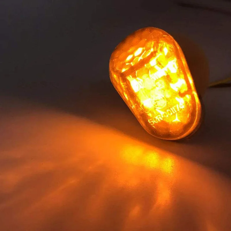 

2Pcs LED Motorcycle Indicator Lamp Motorcycle 12V Turn Signal Light Flasher Light Motorbike Amber Flashing Lights for Yamaha