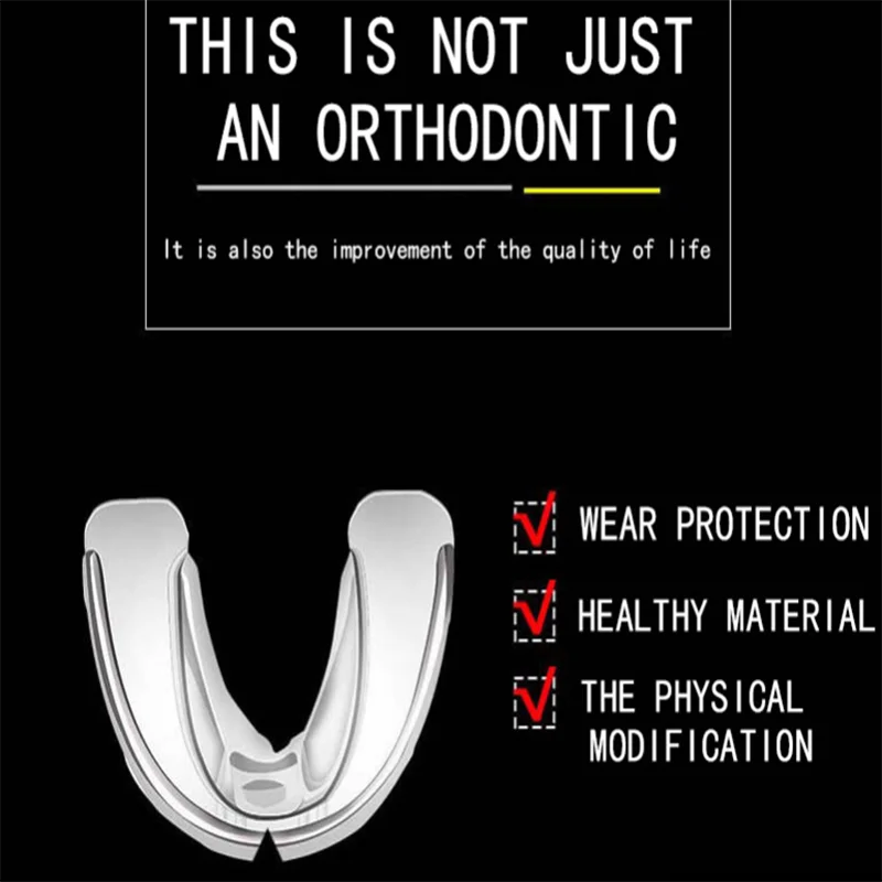 

Tooth braces orthodontic protective sleeves invisible braces adult molars night steel buck teeth transparent children's braces