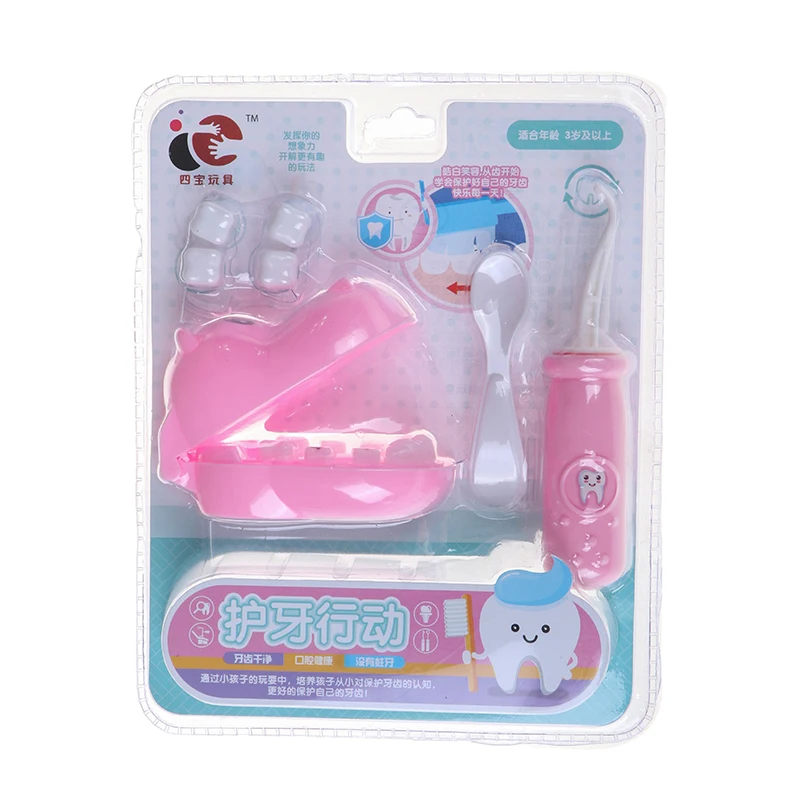 

1set Dentist Check Teeth Model Set Medical Kit Educational Role Play Simulation Learing Toys For Children Kids Pretend Play Toys