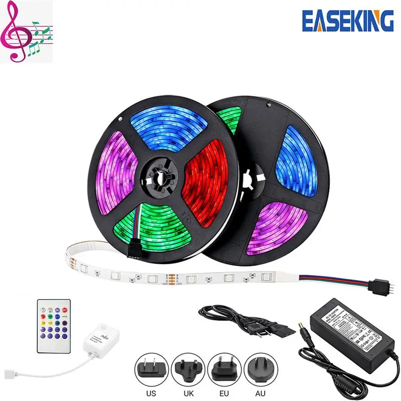 10 м 5 SMD5050 гибкий RGB музыкальной синхронизации Светодиодные ленты светильник с