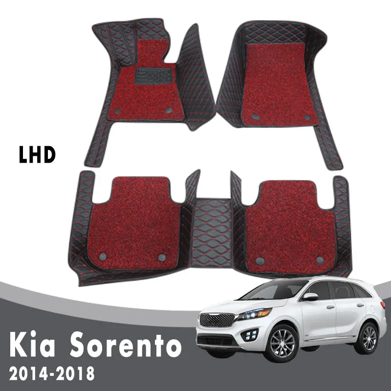 Автомобильные коврики для Kia Sorento 2018 2017 2016 2015 2014 5 мест двухслойные проволочные