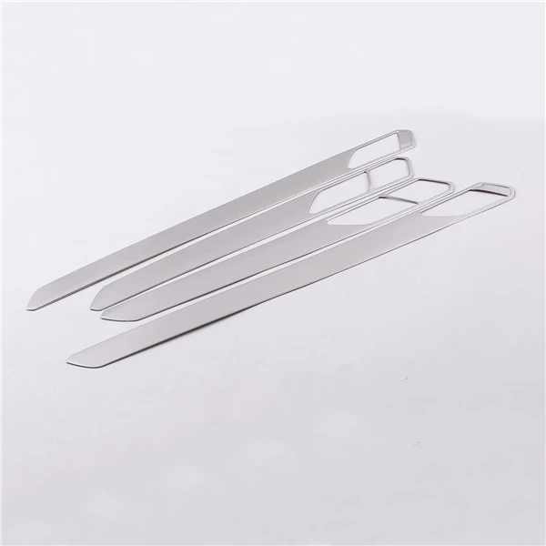 Stainless steel Автомобильная липучка отделка двери Внутренняя встроенная ручка Чаша поручень подлокотник 4 шт. для Volkswagen VW TiguanL Tiguan L MK2 - Название цвета: Stainless steel