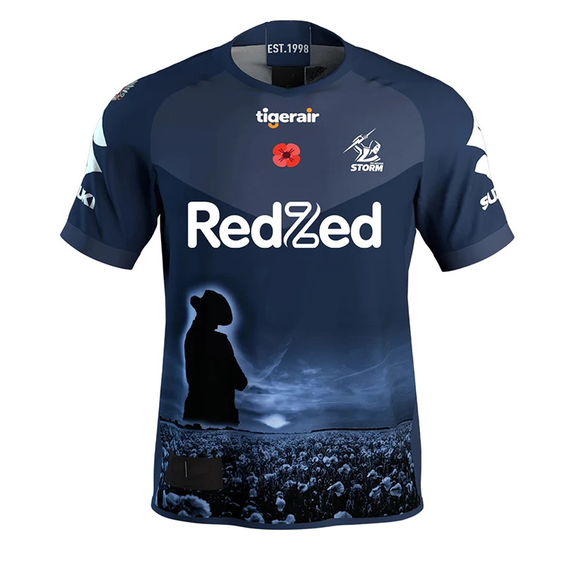 

2020 Melbourne Storm Rugby ANZAC Day Sportswear MENS JERSEY Tops Sport Shirt Size S-5XL