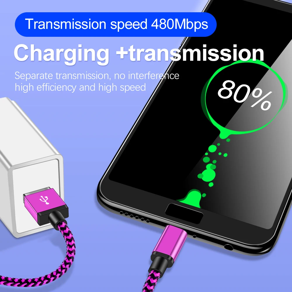 

Tisluo USB Type C Cable for Samsung S10 S9 Fast Charging Type-C Charger Data Cable for Redmi note 8 pro Huawei USB-C Wire 1M