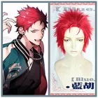 Отдел рэп битва Отдел Bad Ass храм Косплэй Kuko Harai костюм DRB зла парик монаха гипноз микрофон Косплэй короткие рыжие волосы парик