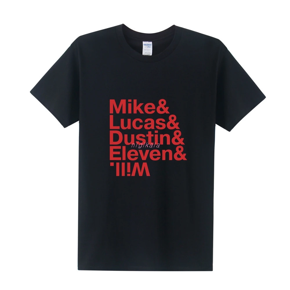 

Мужская футболка с коротким рукавом, круглым вырезом и принтом «очень странные дела»