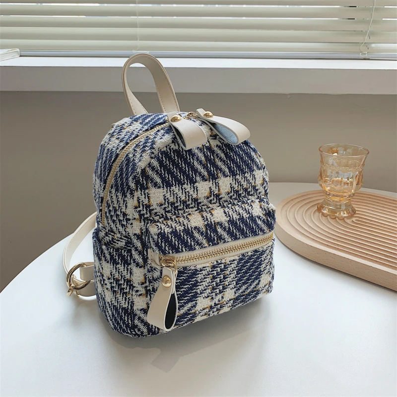 

Denim woolen women's backpack summer wild 2021 new backpack summer shoulder bag messenger small backpack school bag shopping bag