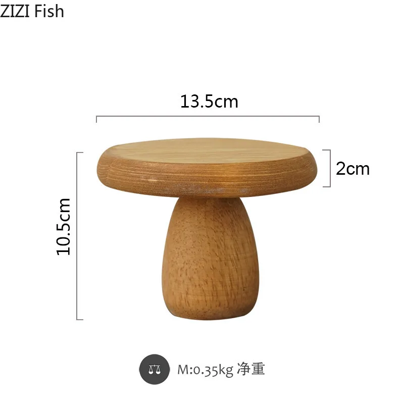 Подставка для торта в виде грибов диаметром 20 см скандинавский винтажный