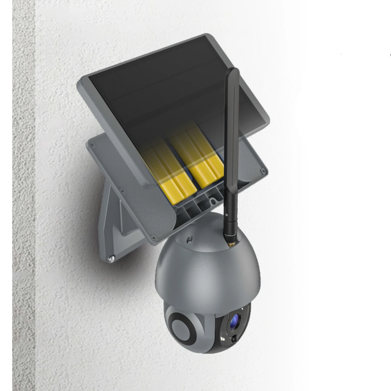 

Solar Camera Outdoor Security Monitor APP Control Night Vision PTZ Solar Powered Camera Sound-light Alarm Surveillance Cam Y4A