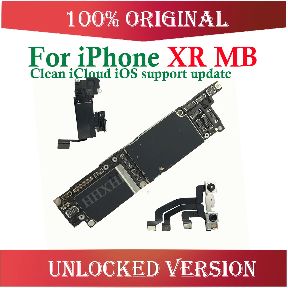 Для iphone XR материнская плата разблокированная новая логическая плата с обновлением IOS XR оригинальная замененная плата 64 Гб/256 ГБ/128 ГБ материнская плата