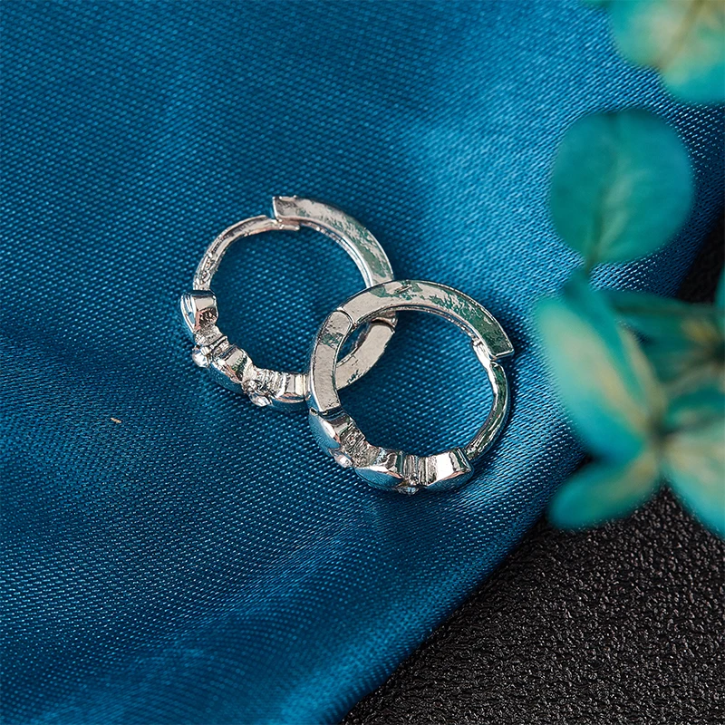 

Love Shape Weight Loss Earrings Pure Silver Cubic Zirconia Magnetic Therapy Thin Earrings Chakra Burning Fat Health Jewelry