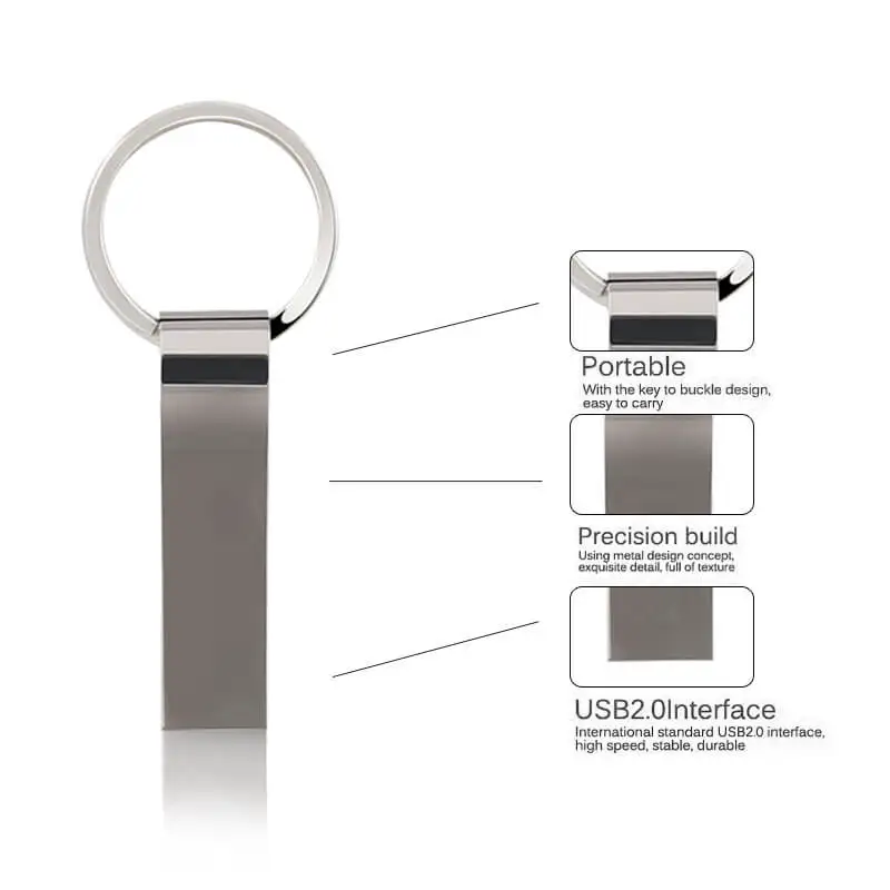 Usb флэш-накопитель металлический брелок высокоскоростной 4 ГБ 8 16 32 64