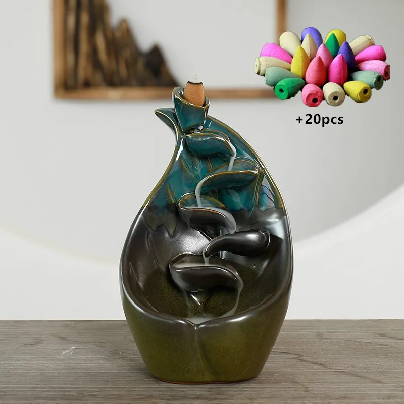 Яблока груши в форме курильница для благовоний горелка водопад печь