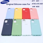 Оригинальный чехол для Samsung Galaxy A71 A51 закрытый снизу шелковистый силиконовый чехол мягкий на ощупь полная защита для Galaxy A70S A50 M30