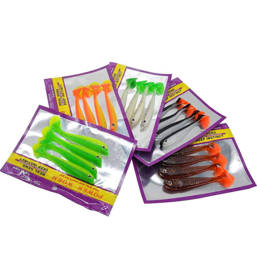 Горячая Распродажа мягкие приманки 4 шт./упак. рыболовные искусственные ручной