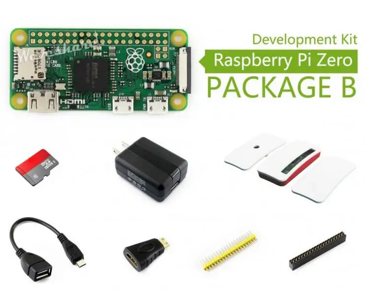 

Raspberry Pi Zero W Case Package B,With Mini HDMI to HDMI Adapter, Micro USB OTG Cable,Official Case,Micro SD Card etc