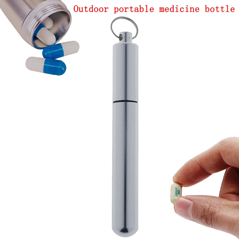 

5syles Aluminum Pill Cases For Outdoor Travel Delicate Aluminum Alloy Waterproof Medicine Box Drug Capsule Cartridge Pillcase