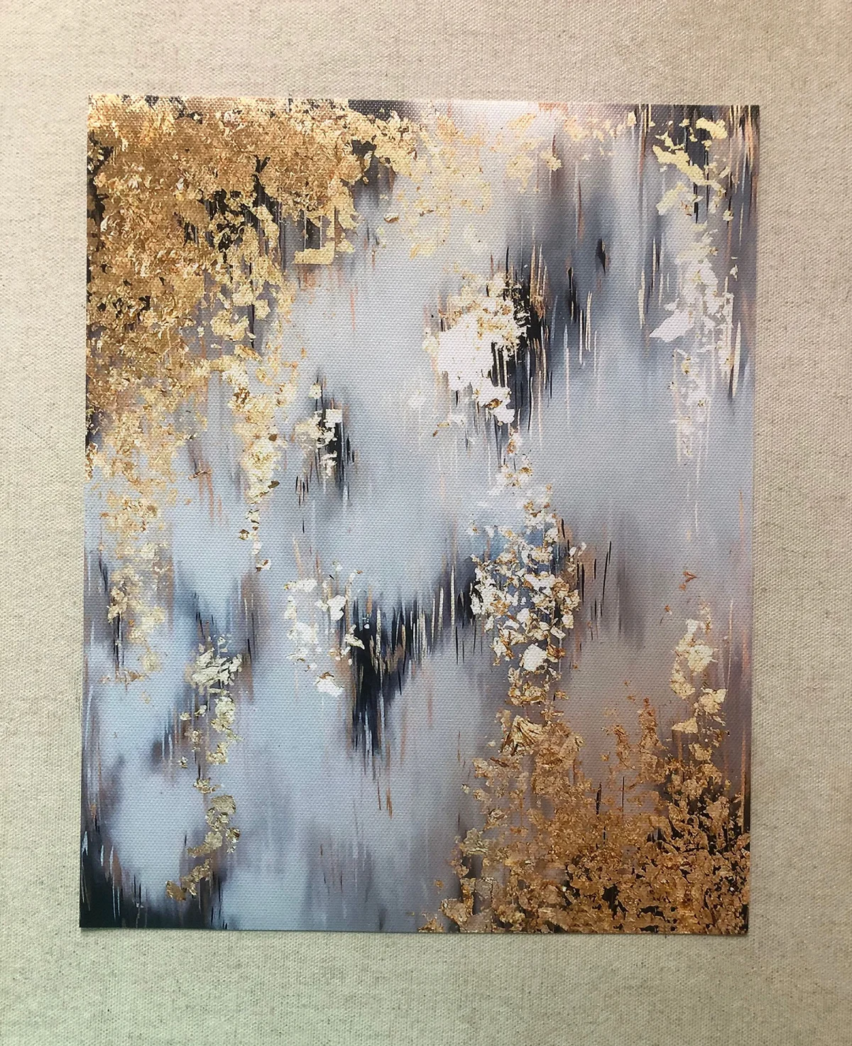 Palette Golden Flower Oil Painting On Canvas Wall Art Abstract Gold Cuadro Decoration Retro Print Poster Decor | Дом и сад