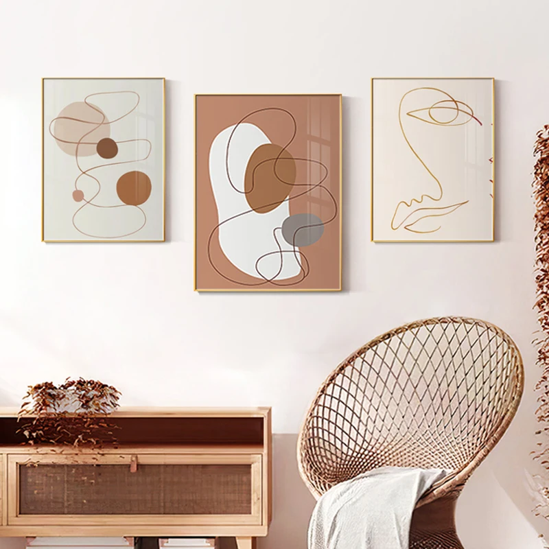

Abstract Minimalist lines art Posters Print Nordic set Canvas Art Home Decoration Wall Painting Pictures for Living room Bedroom