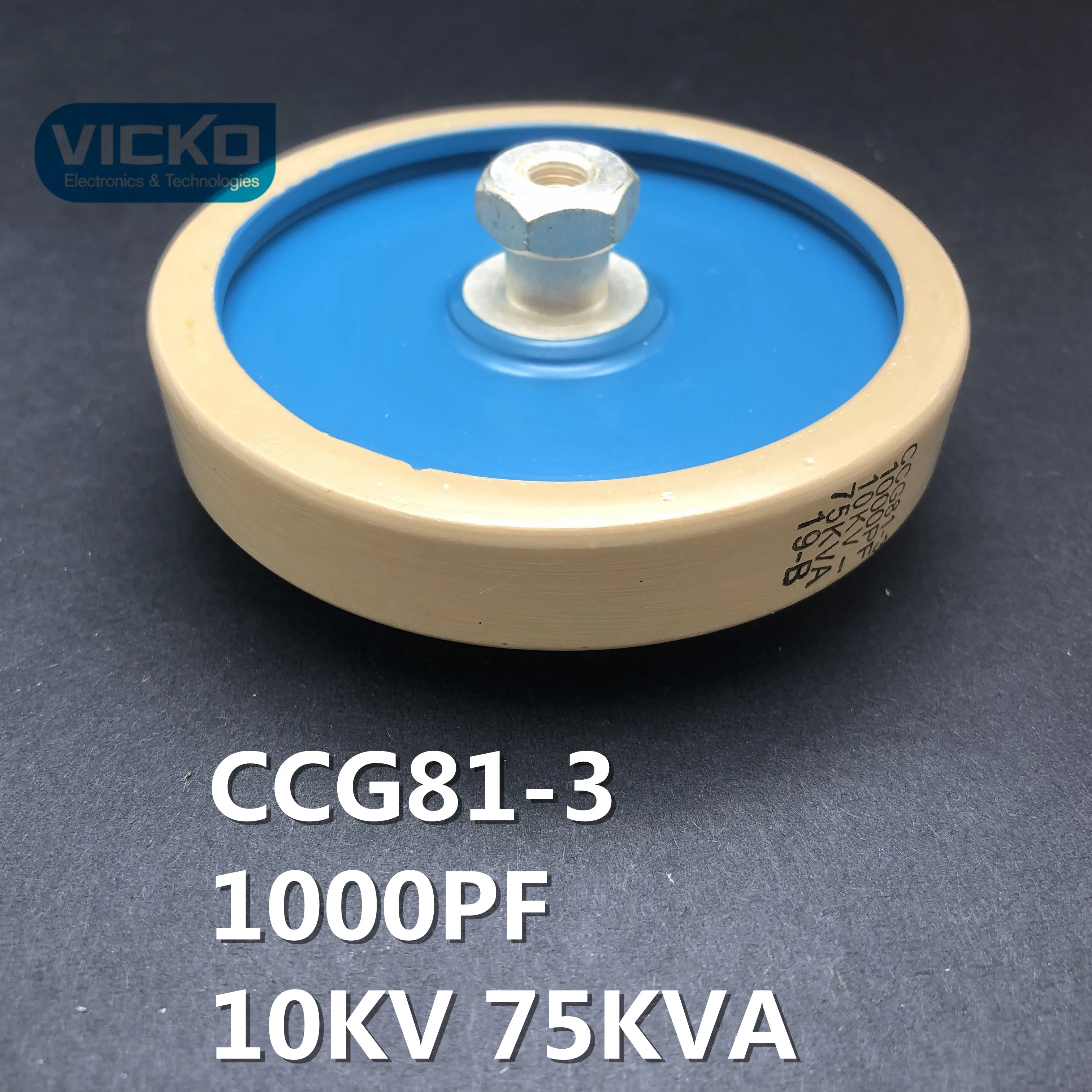 [VK] CCG81-3 1000PF 10KV 75KVA круглая керамическая фарфоровая высокочастотная машина новая