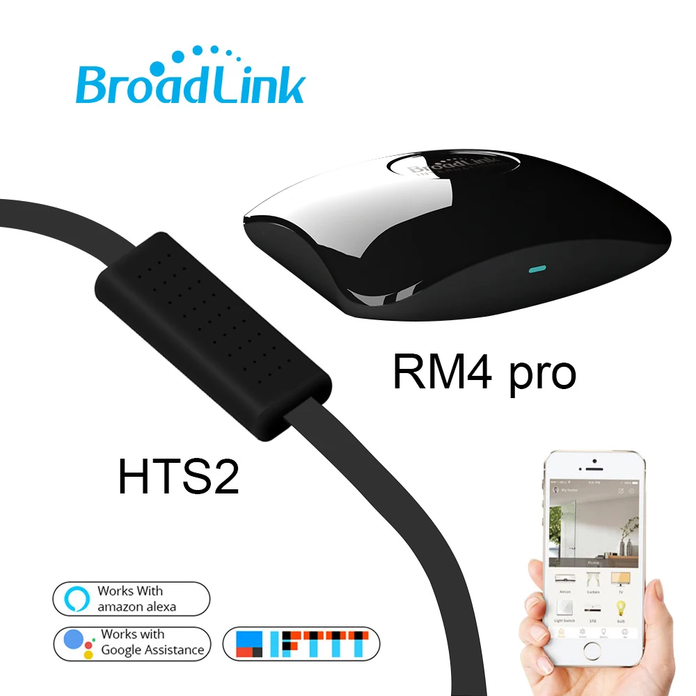 

2021 Broadlink RM4 Pro HTS2 умный дом автоматизация WiFi IR RF Универсальный Интеллектуальный пульт дистанционного управления работает с Alexa Google Home умный д...