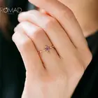 Женское кольцо из серебра 925 пробы с фиолетовым цирконием