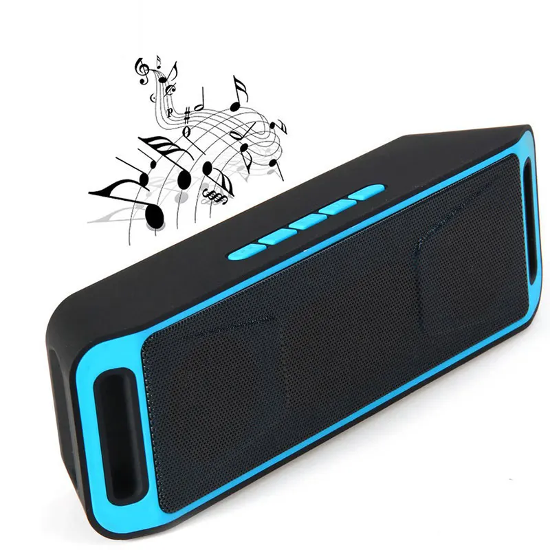 Speaker Portable Mini Stereo Outdoor Soundbar Wireless Smart Handsfree Speaker with FM Radio For Loudspeaker