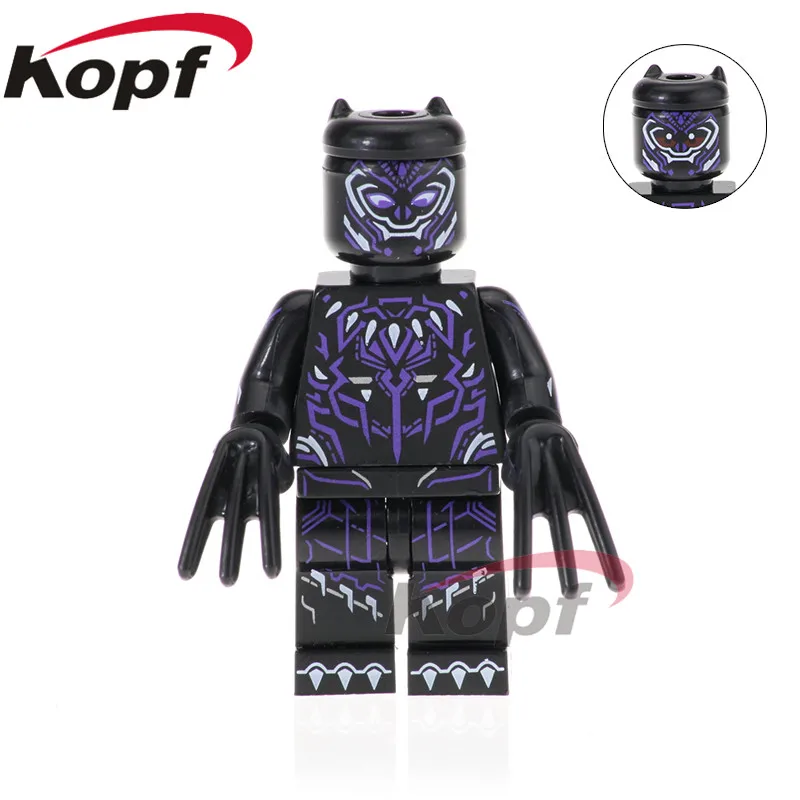 857 Without Box Одиночная супер героев строительные блоки Черная пантера M'baku Shuri Killmonger кирпичи Фигурки игрушки для детей XH 857 - Цвет: 857 Without Box