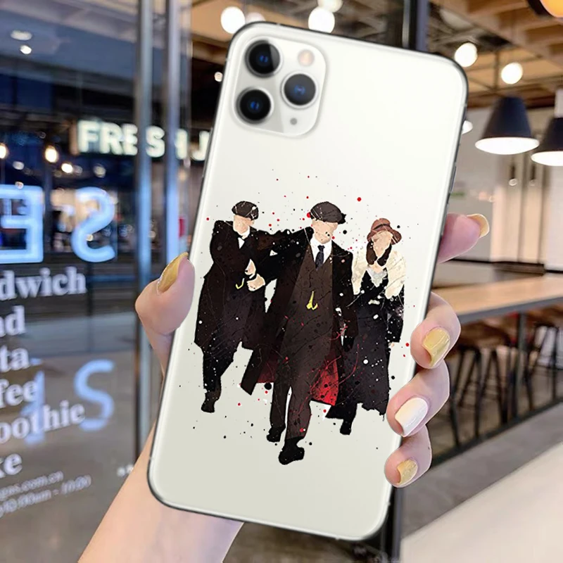 

Clear Soft Silicone Cases For iPhone 6 6s 7 8Plus XR XS Max Cartoon Peaky Blinders TV Show Cover for iPhone 12 11 Pro MAX Fundas