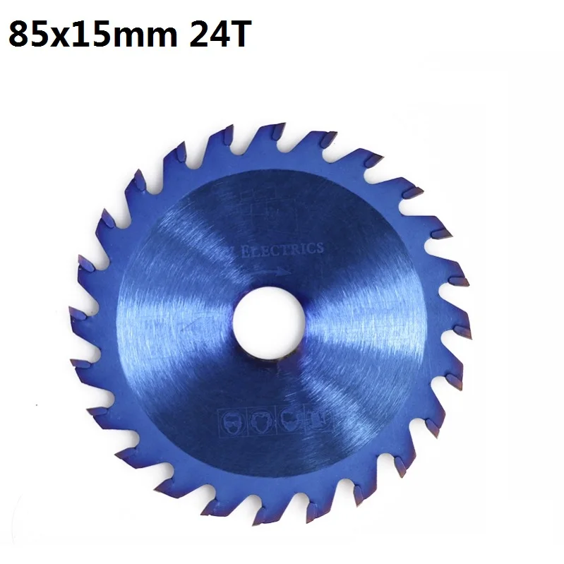 85x15x24T XCAN 1 шт. 85x10/15 мм 24/30/36 зубы TCT циркулярная пила по дереву лезвие нано-покрытие синего цвета отрезной диск с твердосплавными режущими пластинами: пильного диска - Цвет: 85x15x24T