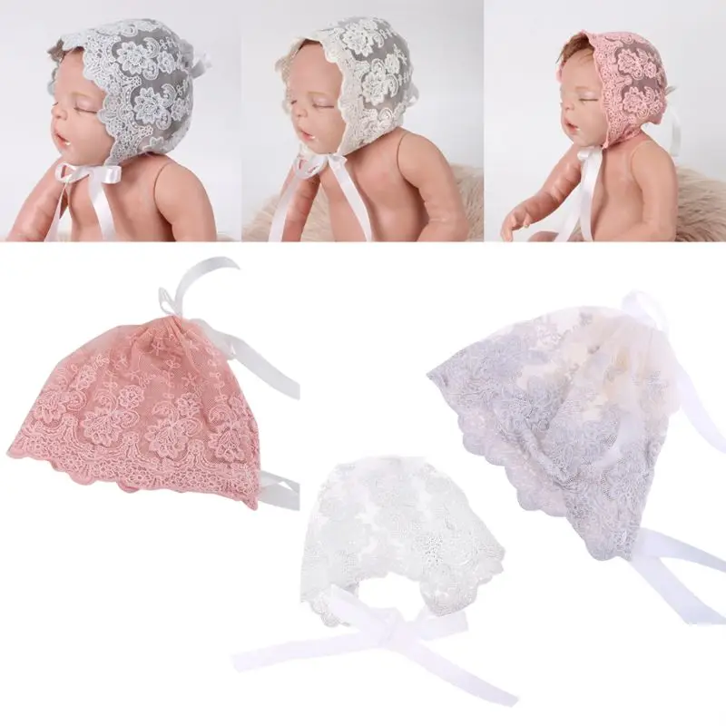 

Baby Infant Newborn Girls Kids Lace Floral Hat Cap Beanie Bonnet Hats Photo Prop