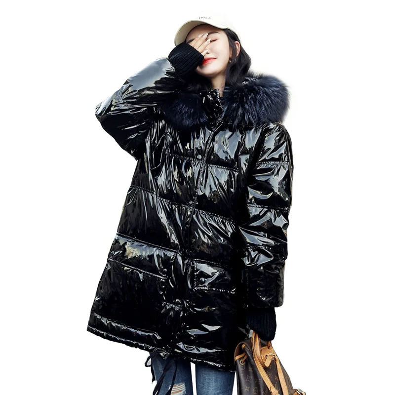 Женские пуховые парки пальто женская зимняя длинная теплая куртка одежда