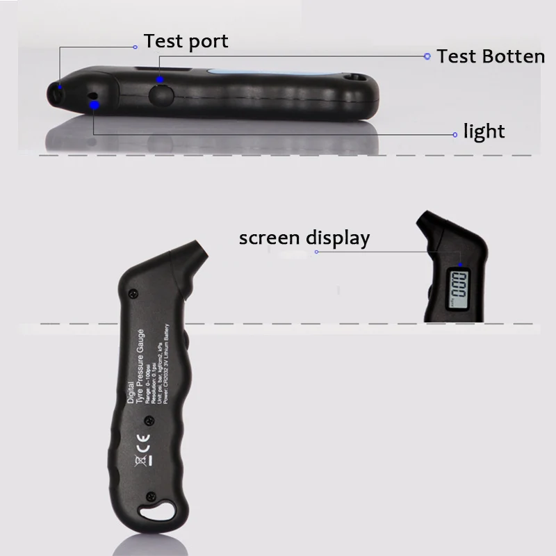 Цифровой автомобильный шиномонтажный манометр измеритель давления воздуха ЖК