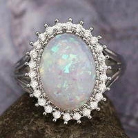 oval cut white opal ring size 6 10 gorgeous wedding rings for women