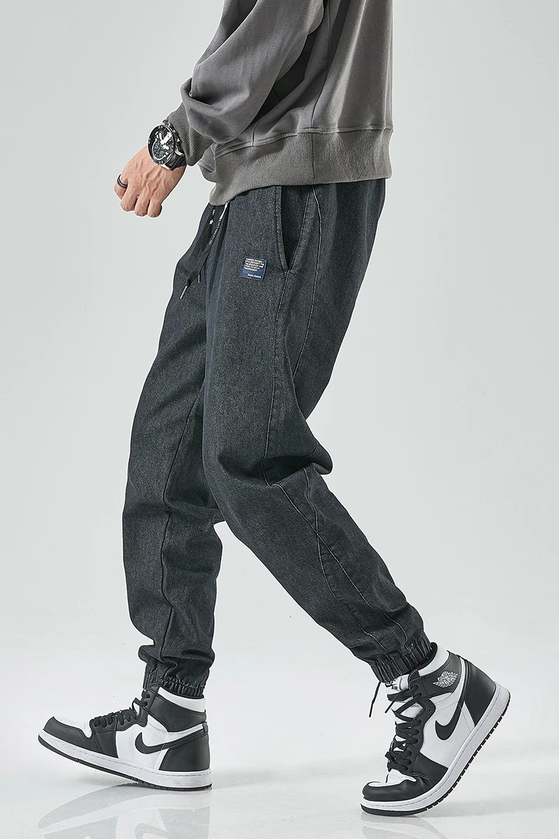 

2020 Men Hip Hop Harem Jeans Pants Men Loose Denim Casual Sweatpants Male Streetwear Joggers Trousers 6XL 7XL 8XL