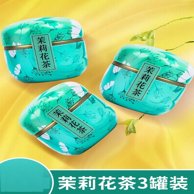 

[Buy one get 2 free]A total of 150g jasmine tea strong flavor green- tea premium bulk jasmine canned tea 2021 new tea