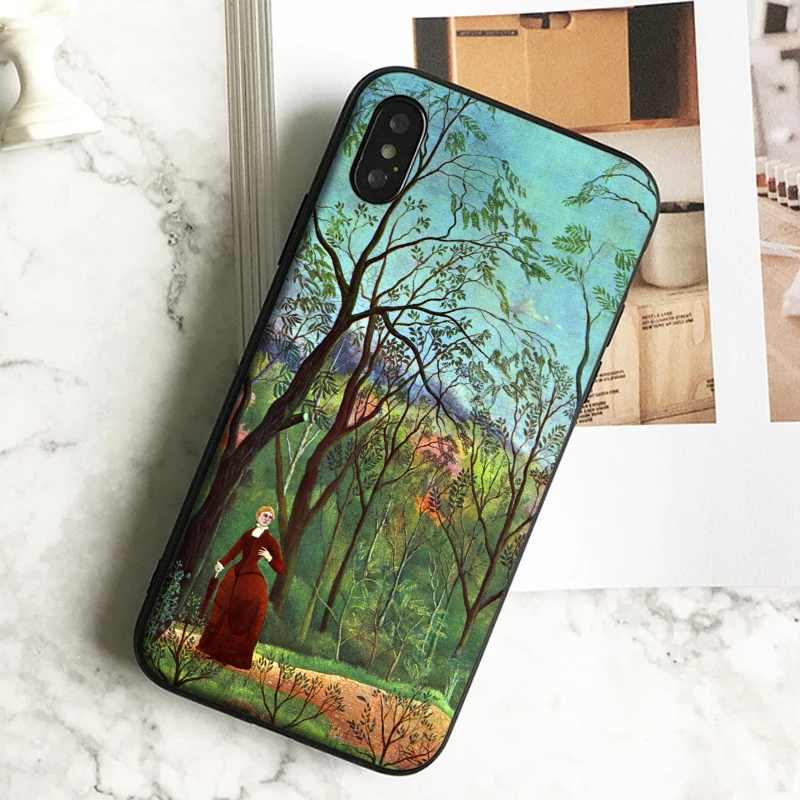 Fundas Luxury Walk in Forest Case for iPhone 11 Pro Max Xs Xr 8 7 6s Plus 5 SE Samsung Soft Silicone Black Cover. |