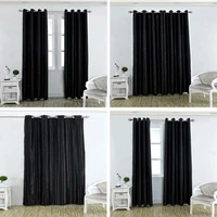 1pc solid colour blackout curtains for kitchen bedroom window treatment solid water proof curtains for living room custom made