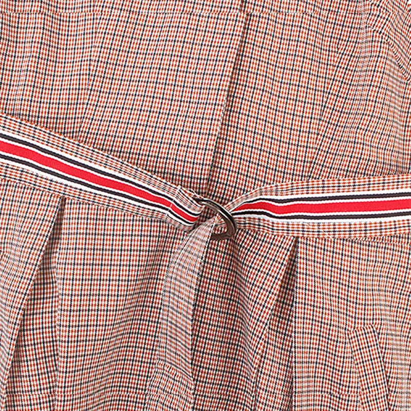 

Only Plus Office Lady Stripe Fashion Elegant Dress A-Line Women Slim Business Dress Brand Bow contrast Belt Party Long Dresses