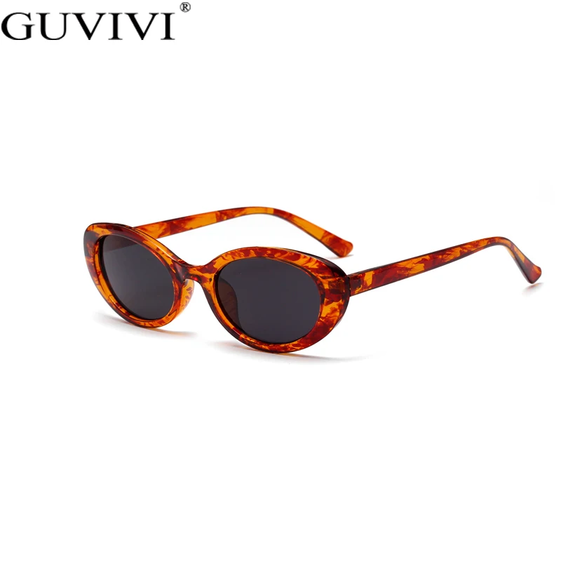 

2021 Для женщин небольшой овальный солнцезащитные очки с оправой оттенок новых Винтаж в ретро-стиле с леопардовым принтом солнцезащитные очк...