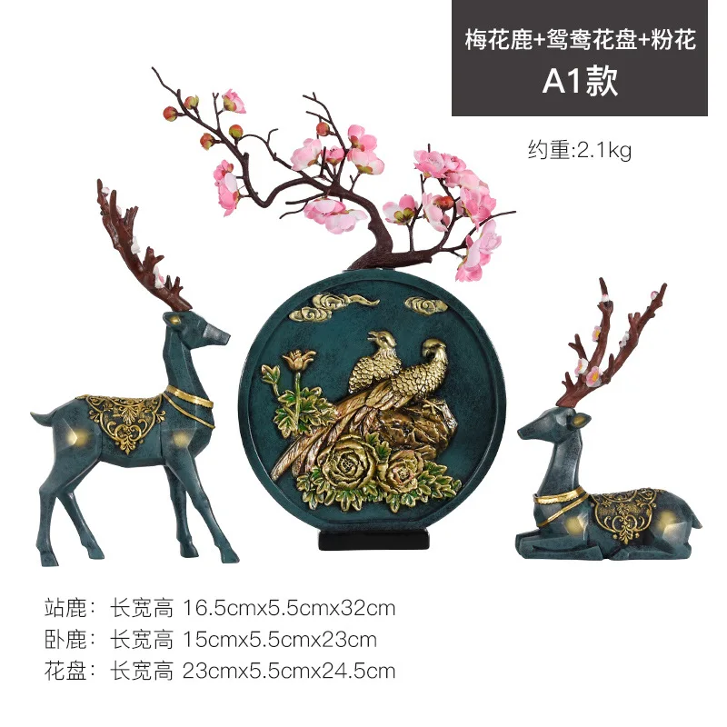 

Europe Resin Deer Decor for wine cabinet living room porch high-grade decor Deer fairy garden Christmas gifts home decor