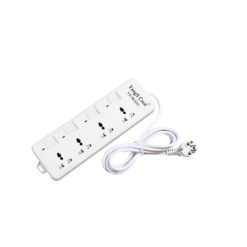 4AC Outlet Международный ЕС Великобритания США AU универсальные розетки переменного тока разъем питания полосы переключатель независимое управление гнездо для шнура удлинителя 2 м - Цвет: 4AC Outlet